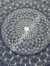 Load image into Gallery viewer, Hand made original work. Embrace the goddess. Delicate mandala designs will nourish and elevate your vibration. Connected to the universe, abundance is now yours. Sacred geometry, meditative art, mandala art therapy. Spiritual artwork and energetic artwork made in Canada.