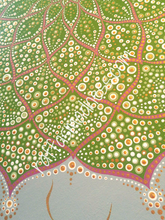 Load image into Gallery viewer, Hand painted canvas. Invite the sacred energy of the desert into your space. Inspired by succulent patterns, this mandala design is ornate, indulgent, and infused with joy, love and gratitude. The energy channeled into this peace was immense and it shows in the attention to detail and the absolute passion for color and mathematics. Enjoy the powerful feelings as they absorb into your cells and subconscious. The universe is everything and we are the universe.
